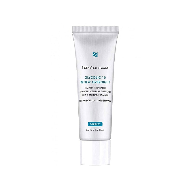 SkinCeuticals Glycolic 10 Renew Overnight treatment tube.