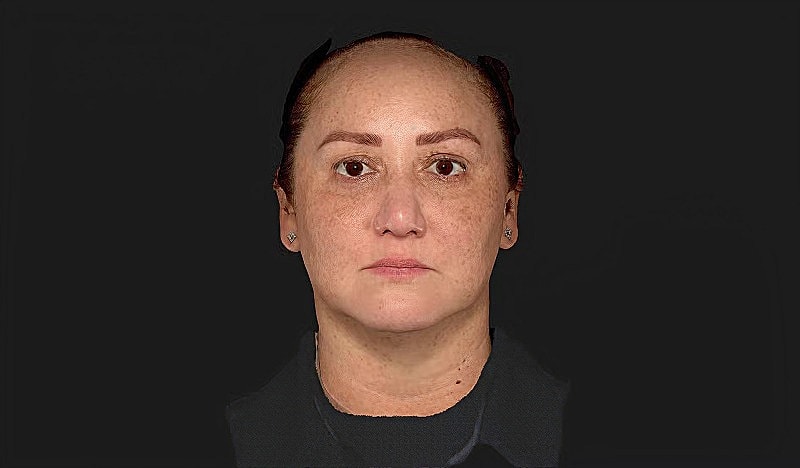 Facial composite of an unidentified woman.