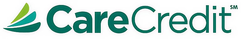 CareCredit logo with green and blue design elements.